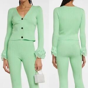 Self-Portrait Lace Trimmed Cardigan